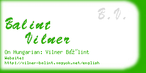 balint vilner business card